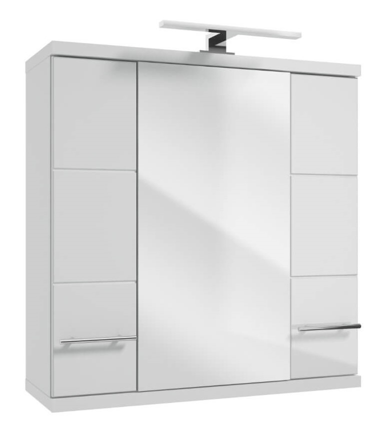 Peegelkapp BARI Deftrans valgusega 70cm valge