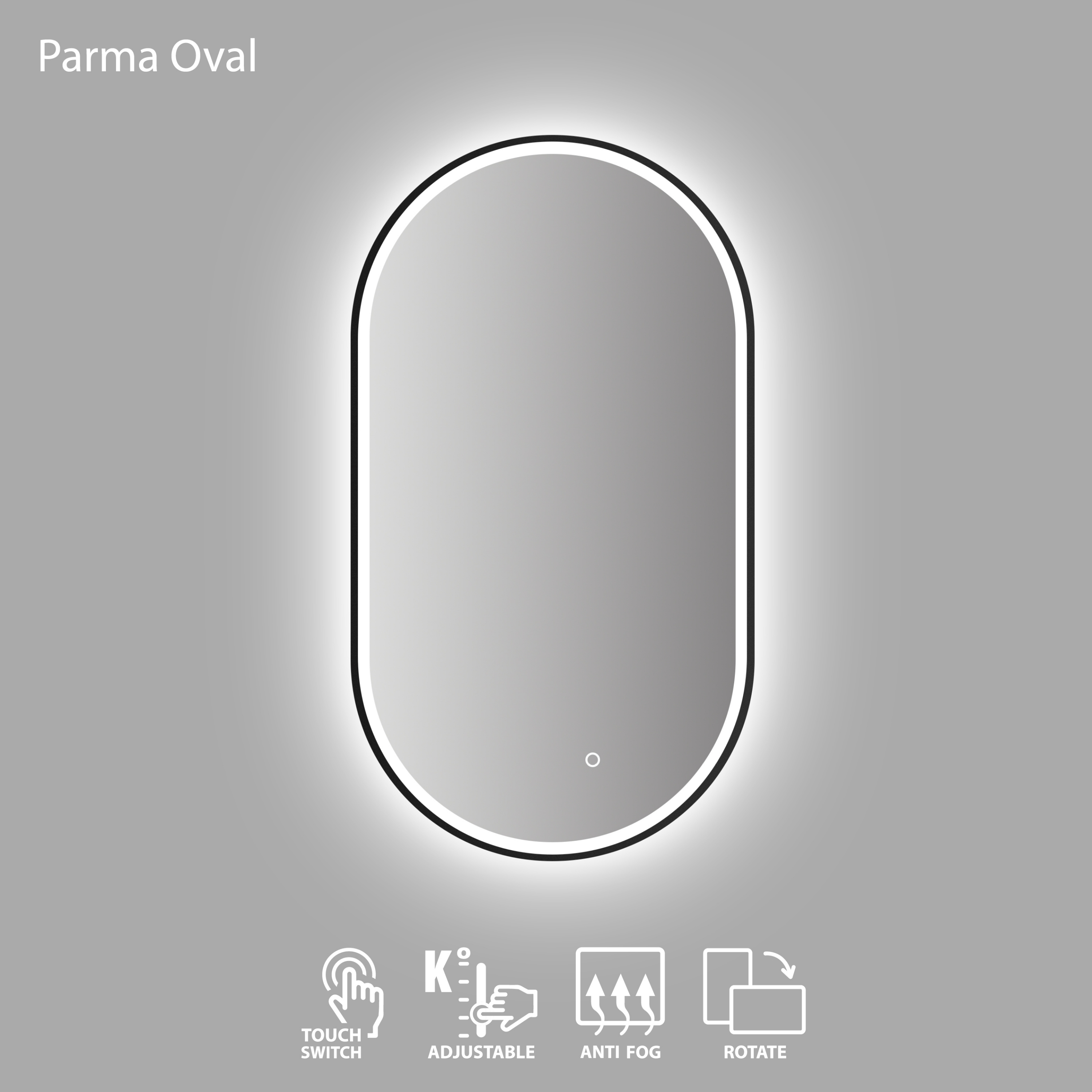 Peegel LED Parma Oval 50X90