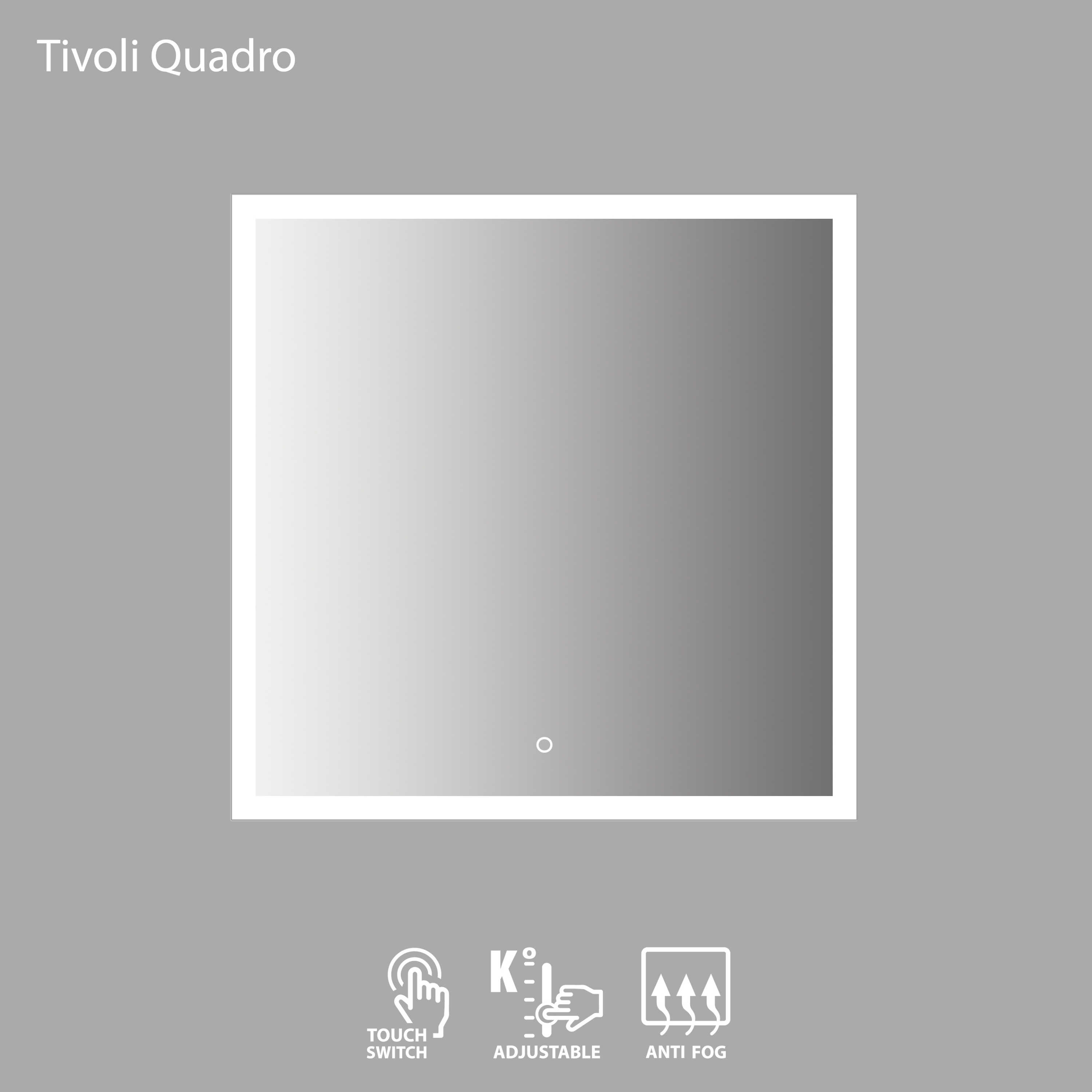 Peegel LED TIVOLI Quadro 80X80