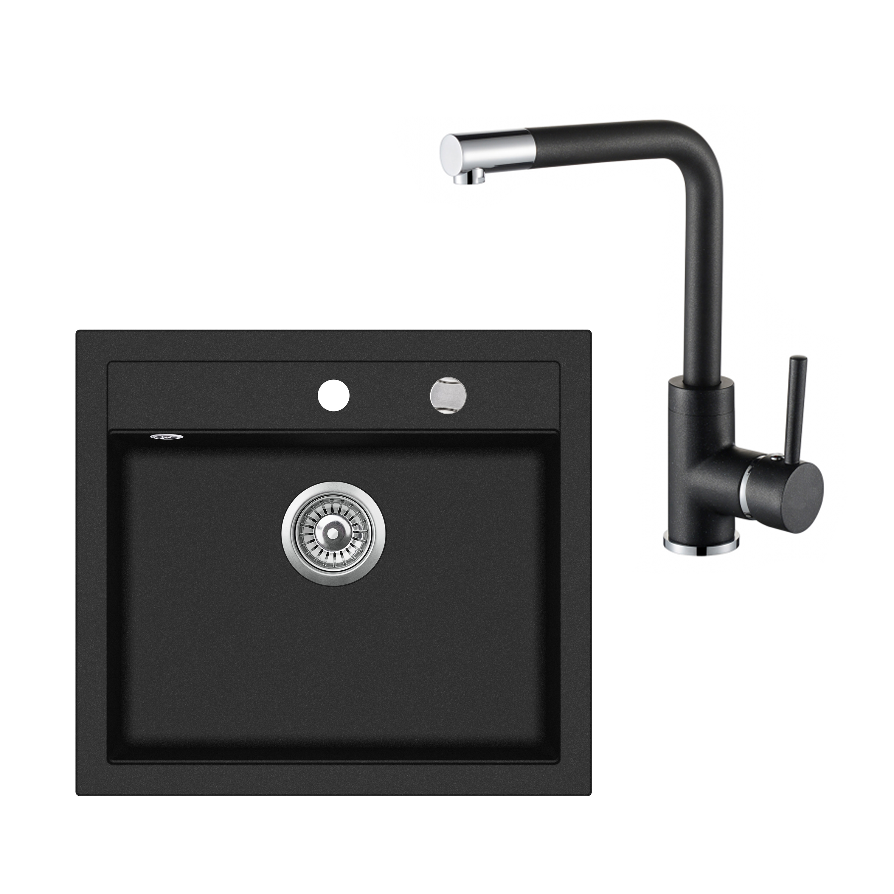 Komplekt Graniitvalamu 565x510 cm + Segisti, Black Metallic